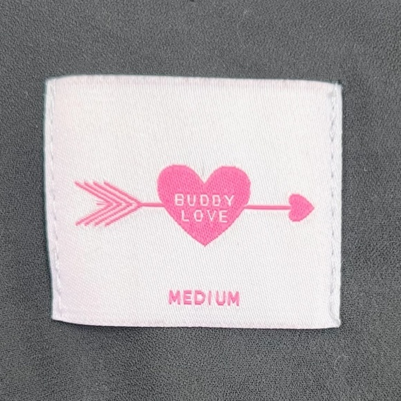 BUDDY LOVE Snakeskin Sheer Tie Tassel V Neck Bohemian Long Sleeve Blouse‎ Size M - Picture 11 of 15